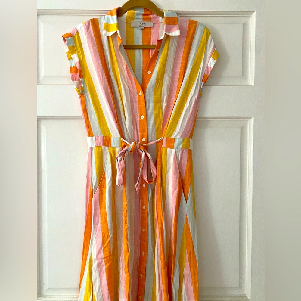Loft button down dress